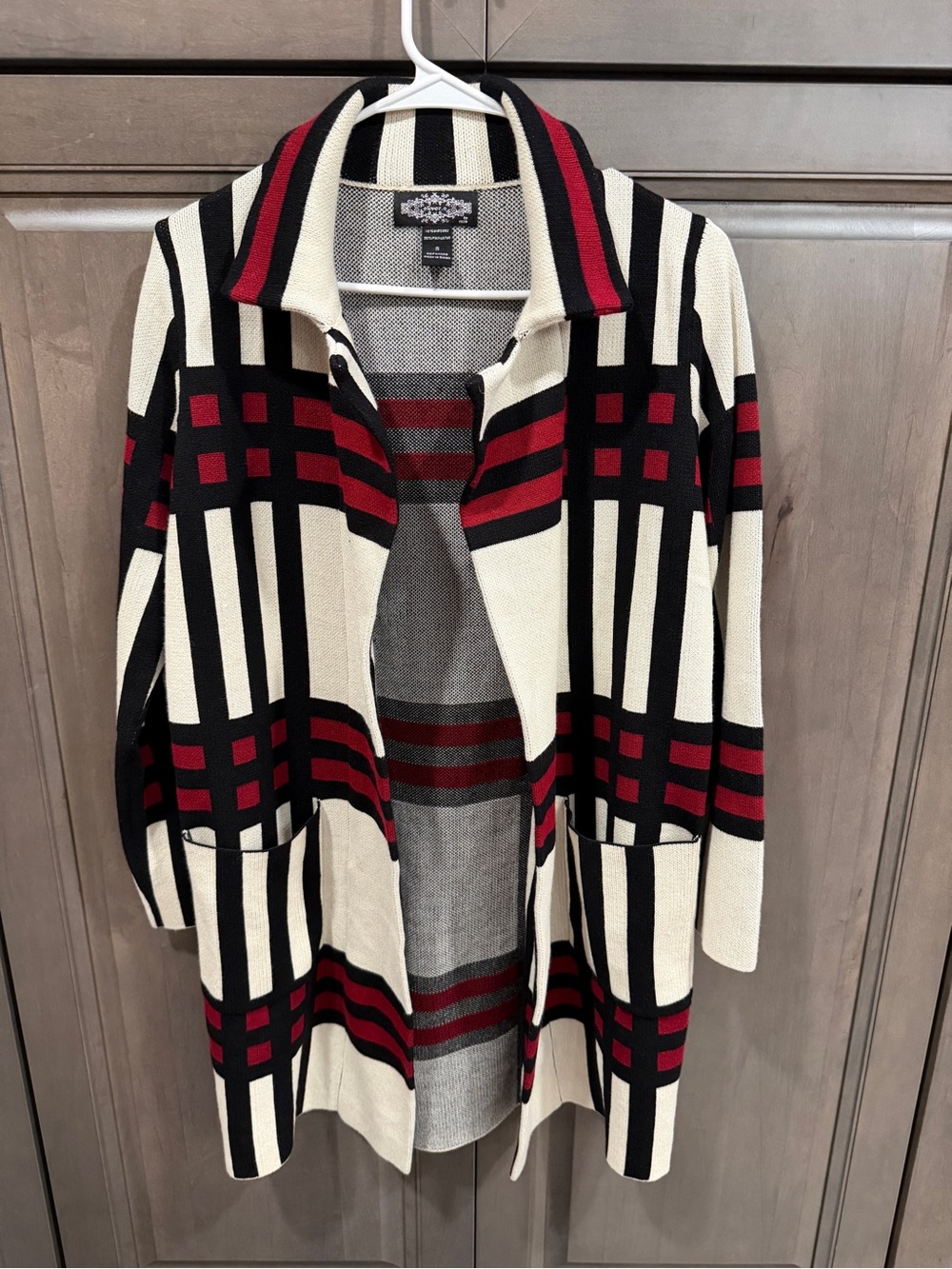 Oliver O. Plaid Longline Duster Cardigan